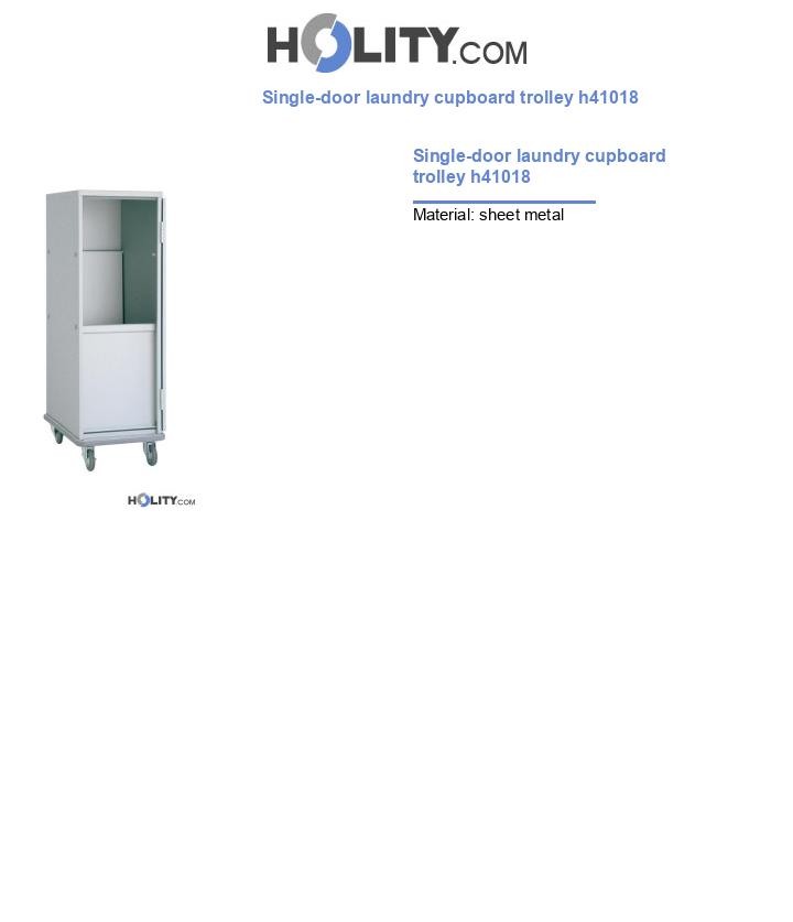 Single-door laundry cupboard trolley h41018