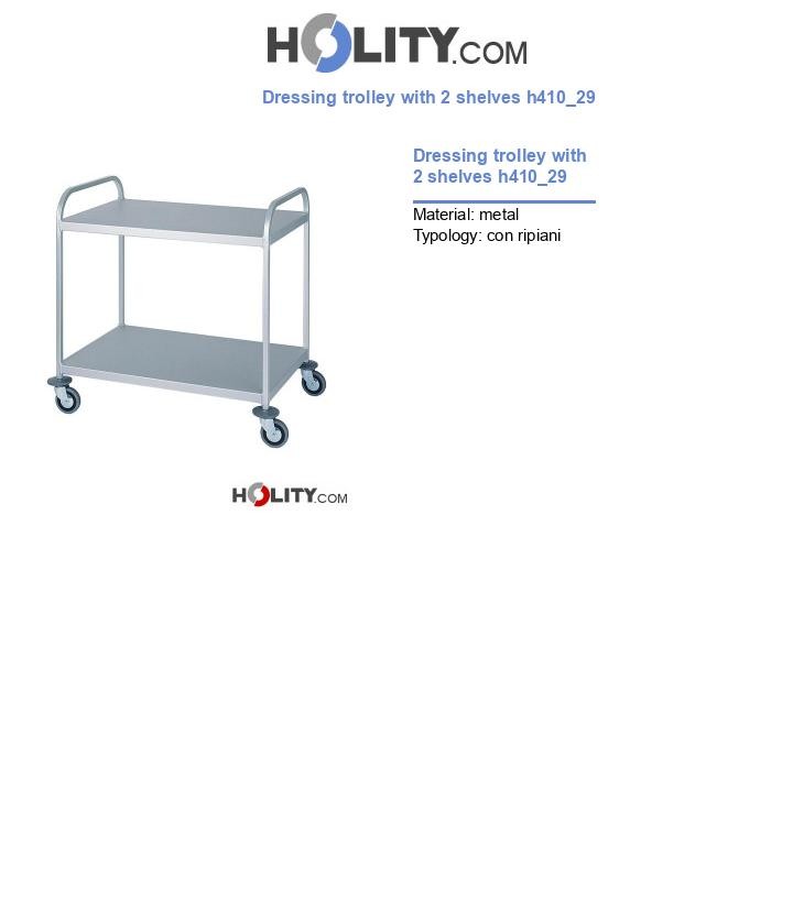 Dressing trolley with 2 shelves h410_29
