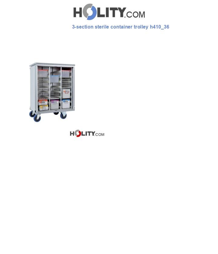3-section sterile container trolley h410_36