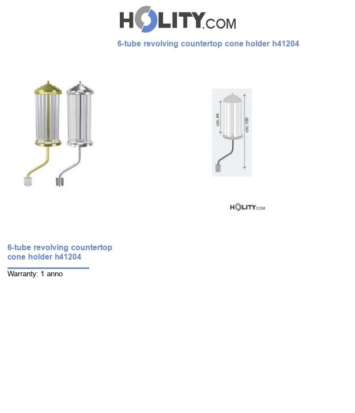 6-tube revolving countertop cone holder h41204
