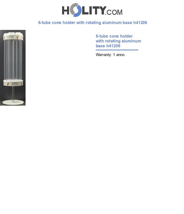 6-tube cone holder with rotating aluminum base h41206