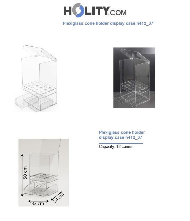 Plexiglass cone holder display case h412_37