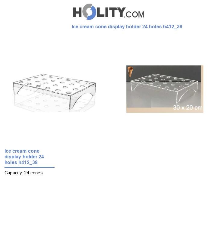 Ice cream cone display holder 24 holes h412_38