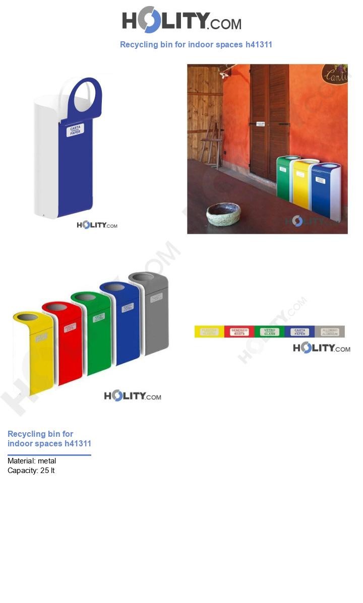 Recycling bin for indoor spaces h41311