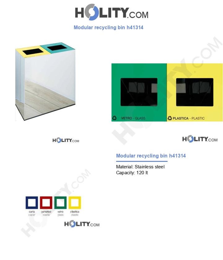 Modular recycling bin h41314