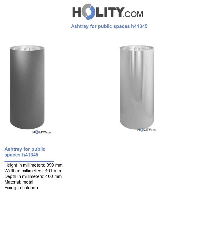 Ashtray for public spaces h41345