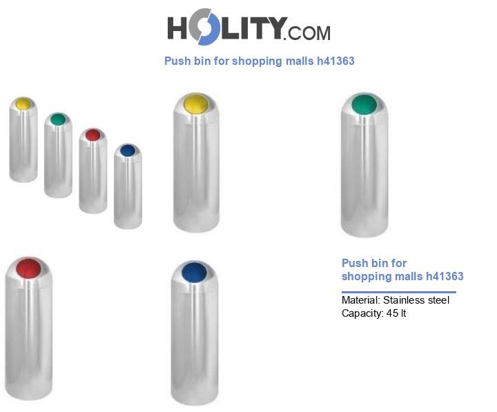Push bin for shopping malls h41363
