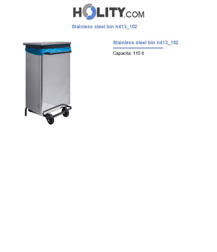 Stainless steel bin h413_102