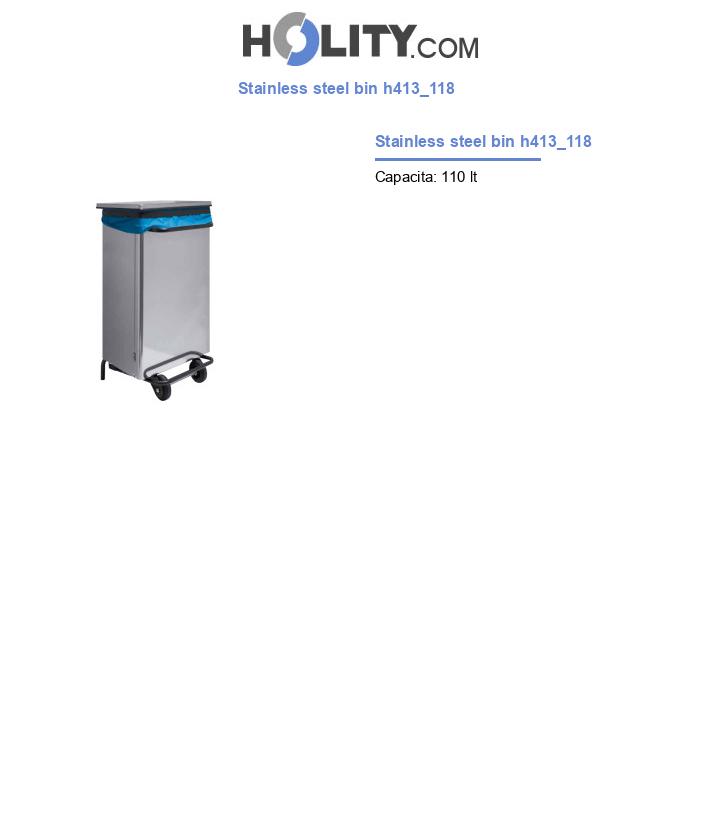 Stainless steel bin h413_118