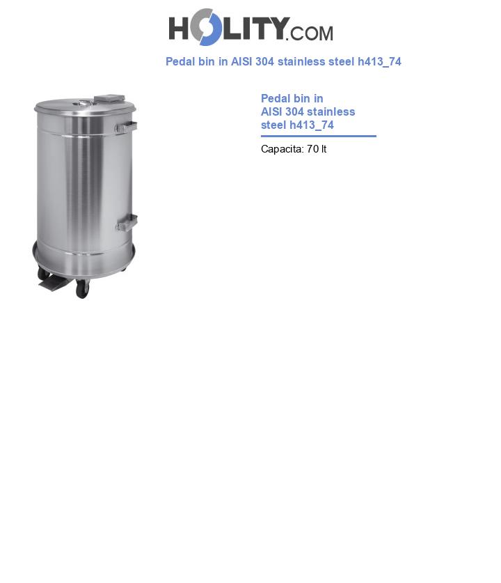 Pedal bin in AISI 304 stainless steel h413_74