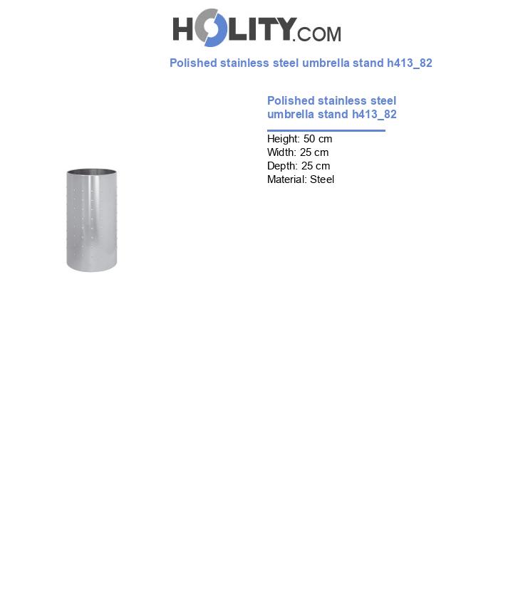 Polished stainless steel umbrella stand h413_82