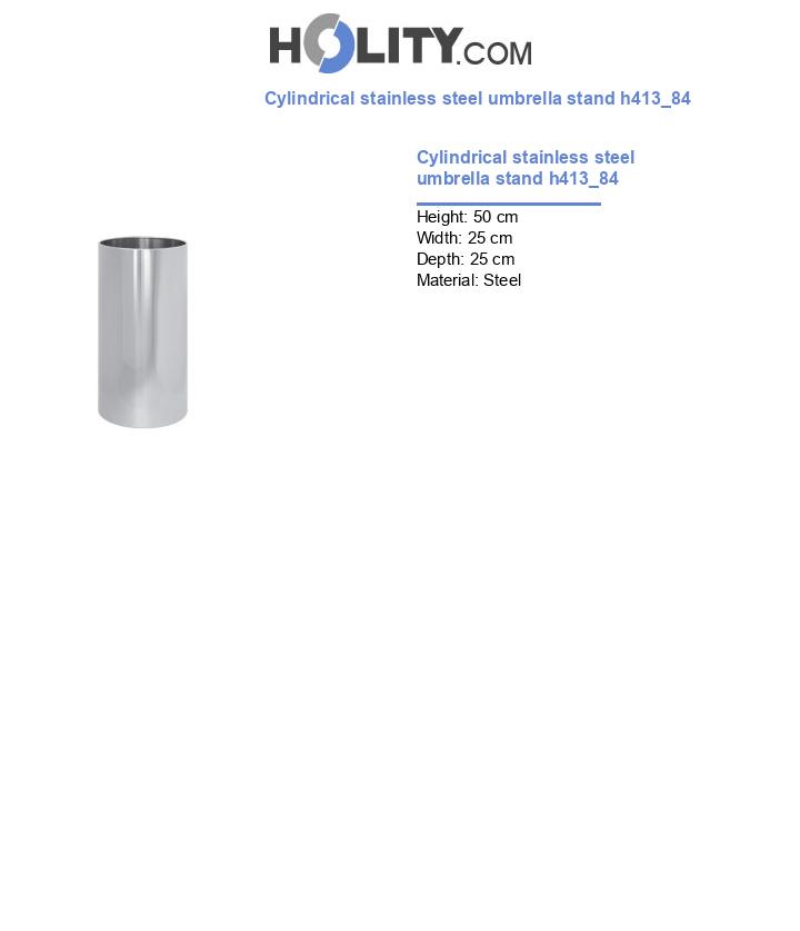 Cylindrical stainless steel umbrella stand h413_84