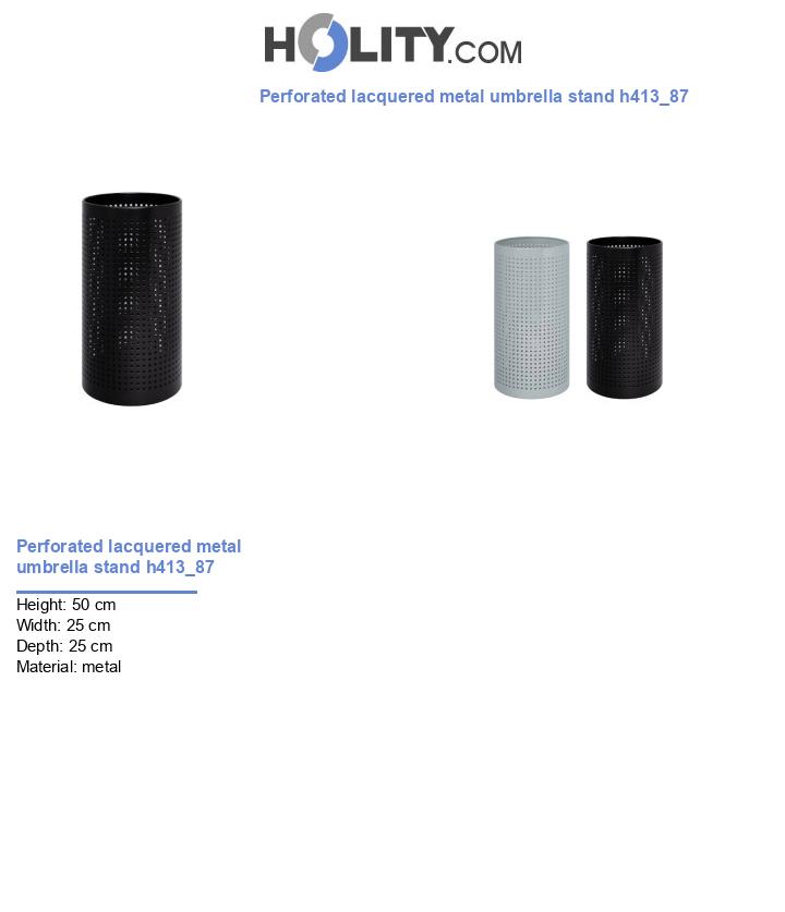 Perforated lacquered metal umbrella stand h413_87