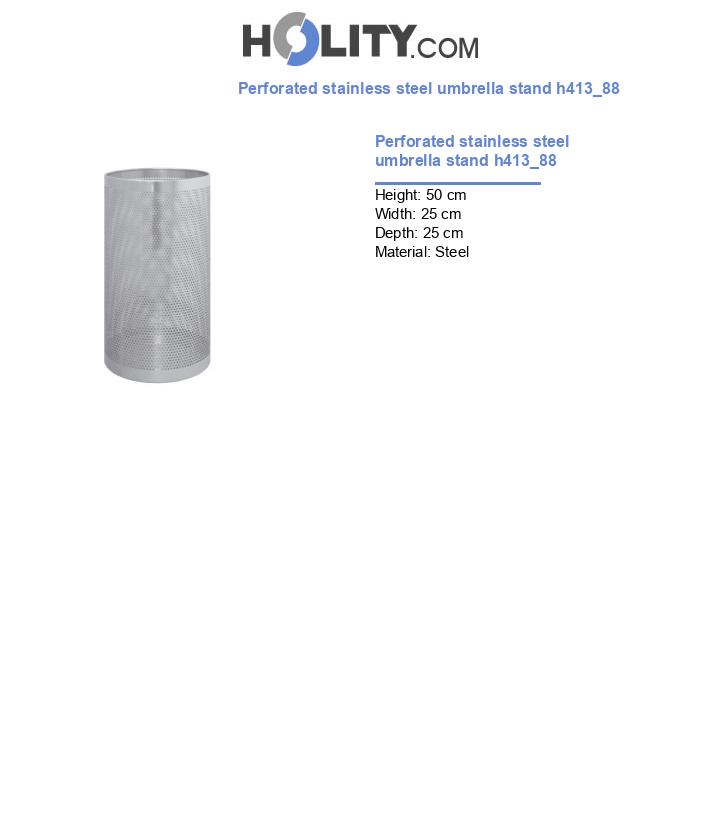 Perforated stainless steel umbrella stand h413_88