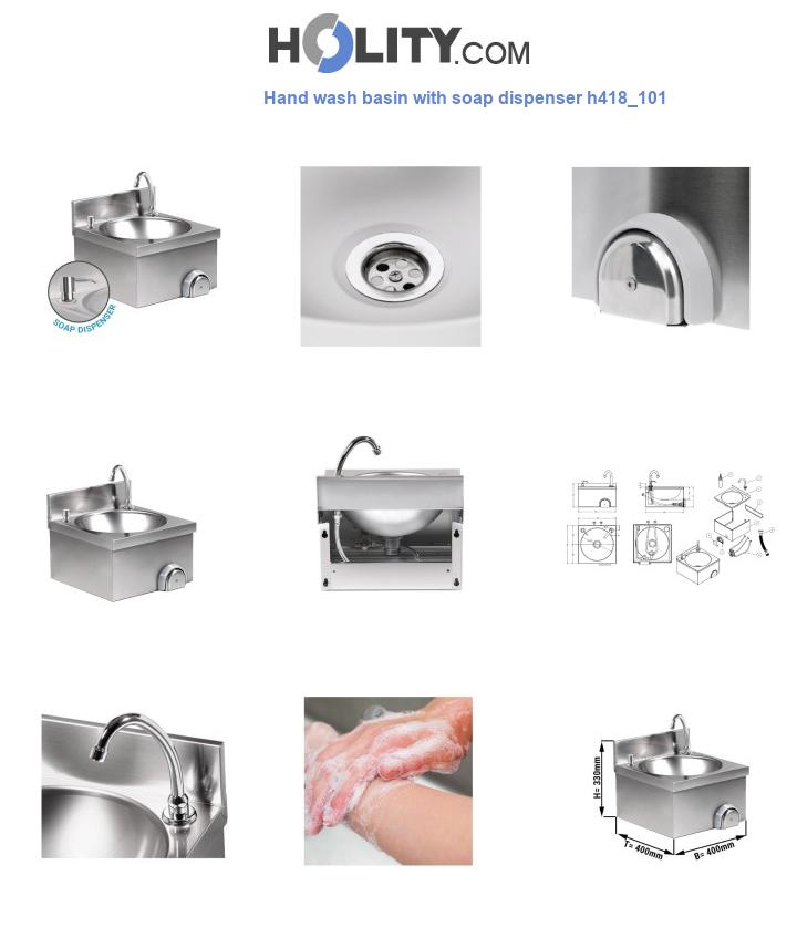 Hand wash basin with soap dispenser h418_101