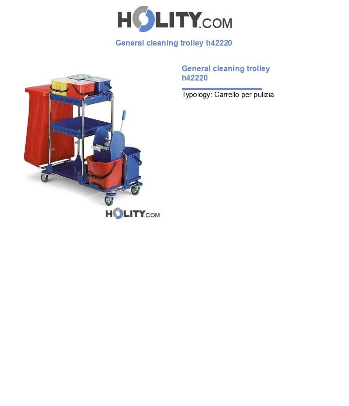 General cleaning trolley h42220