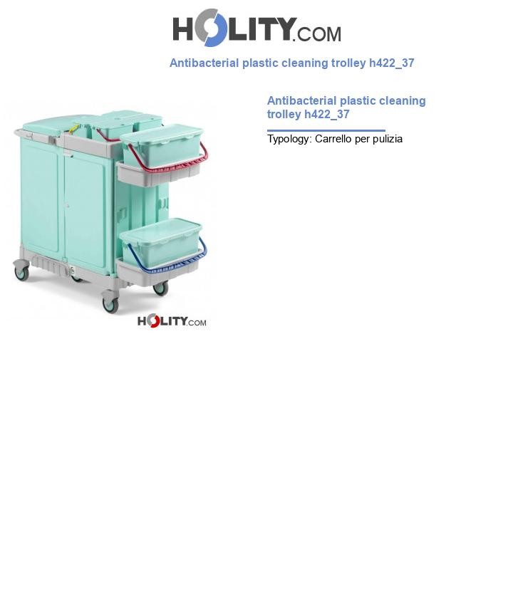 Antibacterial plastic cleaning trolley h422_37