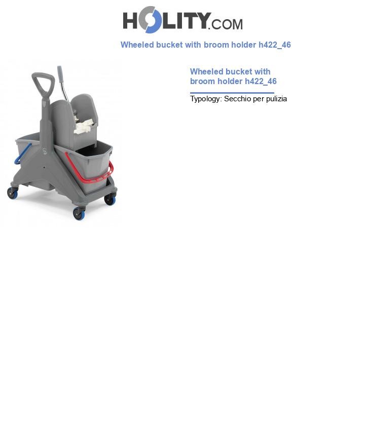 Wheeled bucket with broom holder h422_46
