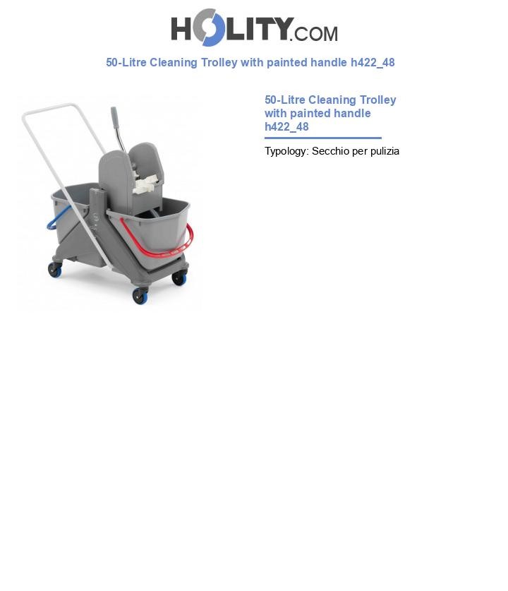 50-Litre Cleaning Trolley with painted handle h422_48