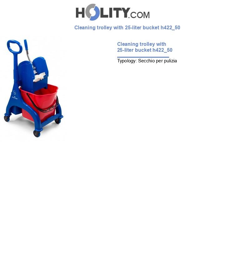 Cleaning trolley with 25-liter bucket h422_50