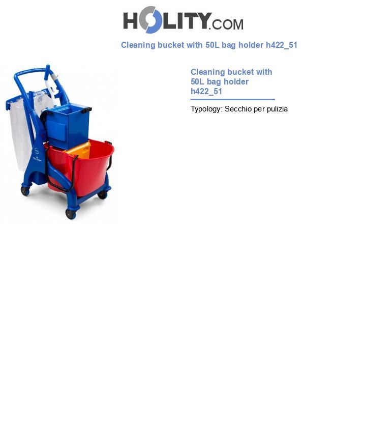 Cleaning bucket with 50L bag holder h422_51
