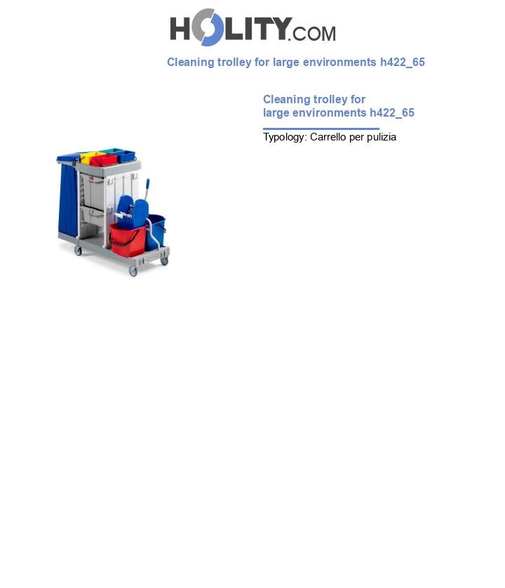 Cleaning trolley for large environments h422_65