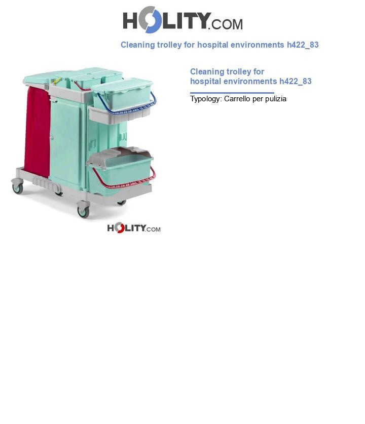 Cleaning trolley for hospital environments h422_83