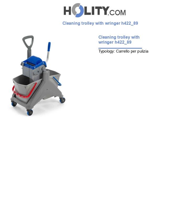 Cleaning trolley with wringer h422_89