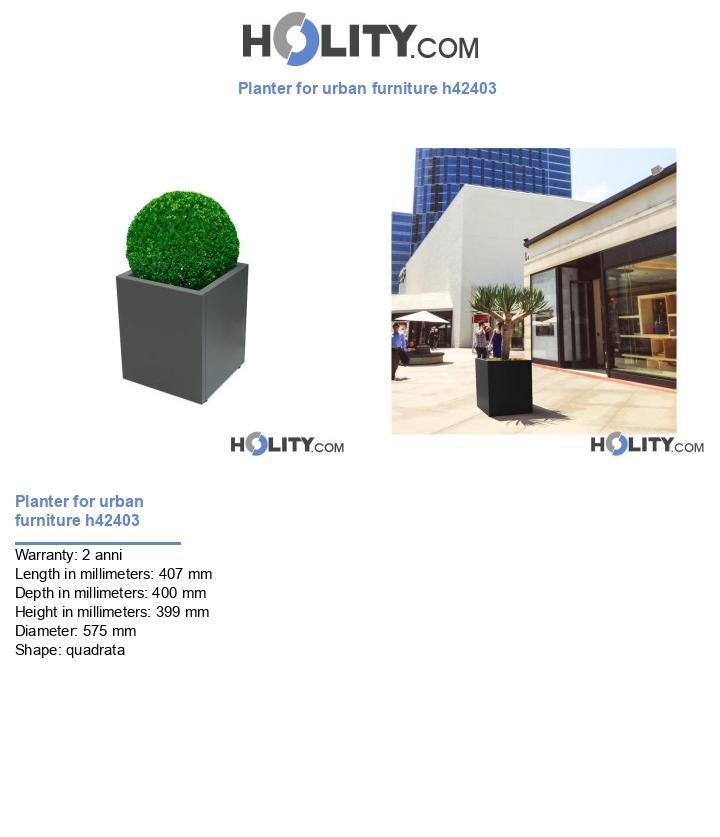 Planter for urban furniture h42403