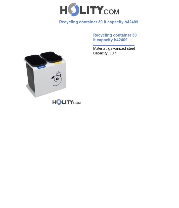 Recycling container 30 lt capacity h42409