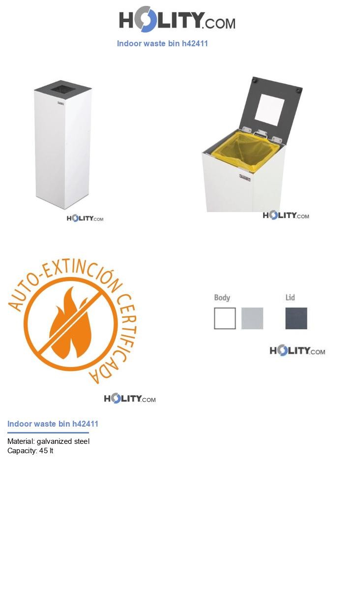 Indoor waste bin h42411