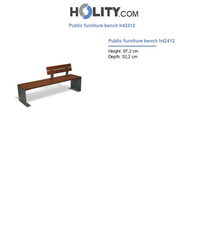 Public furniture bench h42412