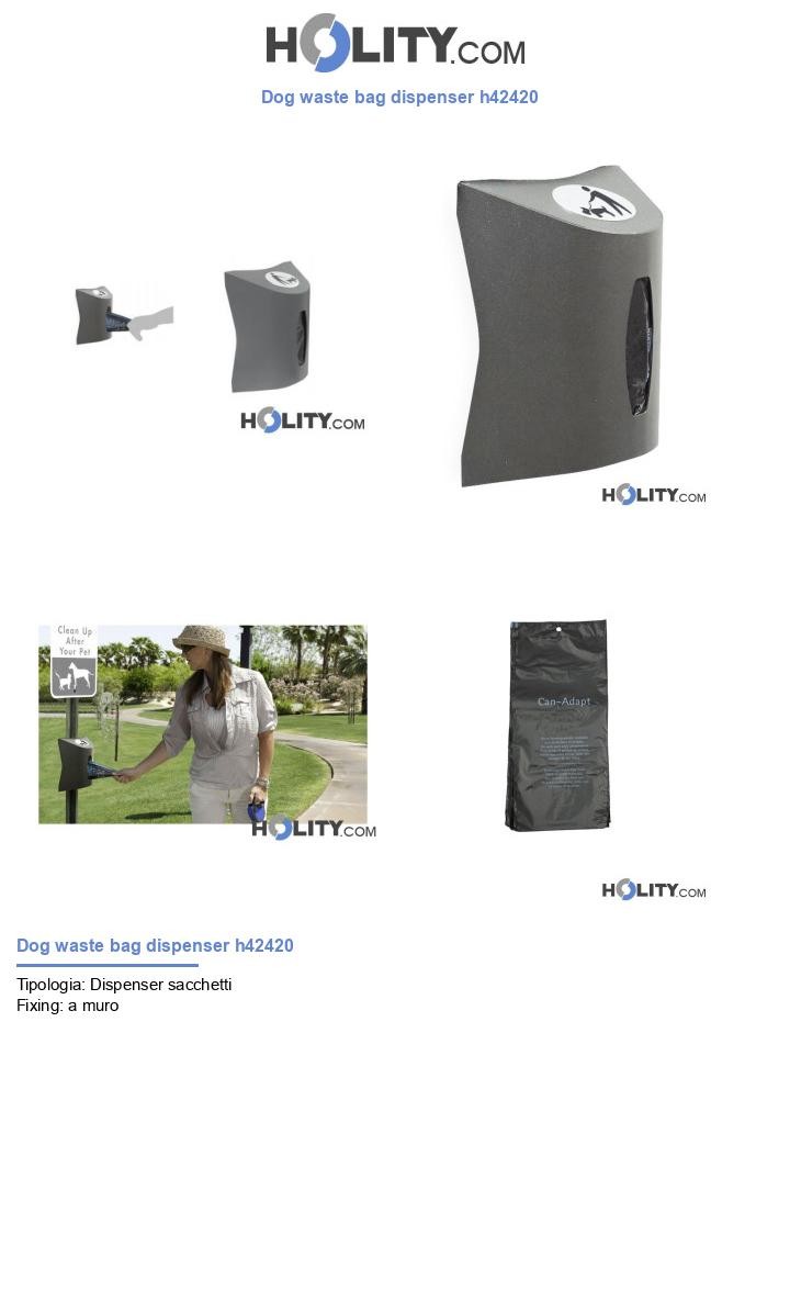 Dog waste bag dispenser h42420