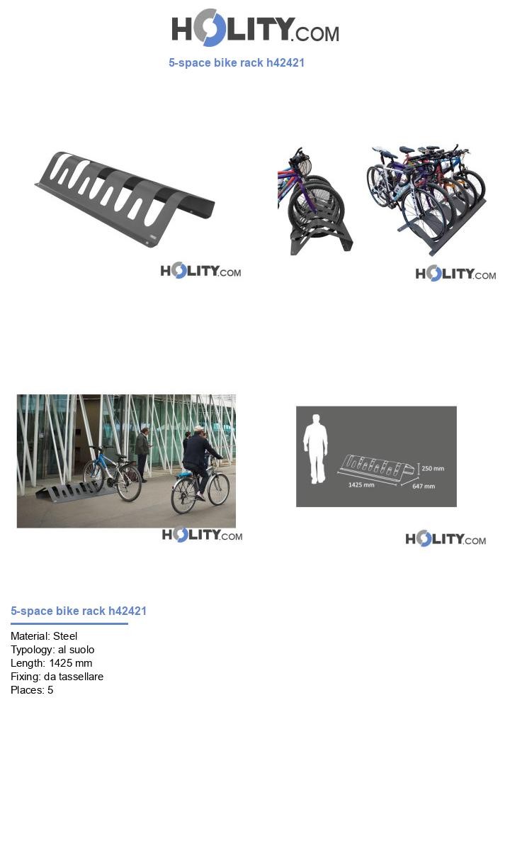 5-space bike rack h42421