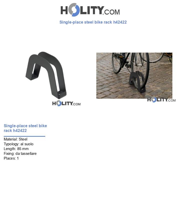 Single-place steel bike rack h42422