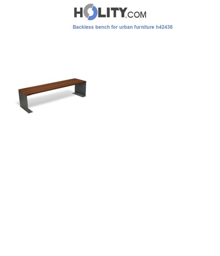 Backless bench for urban furniture h42436