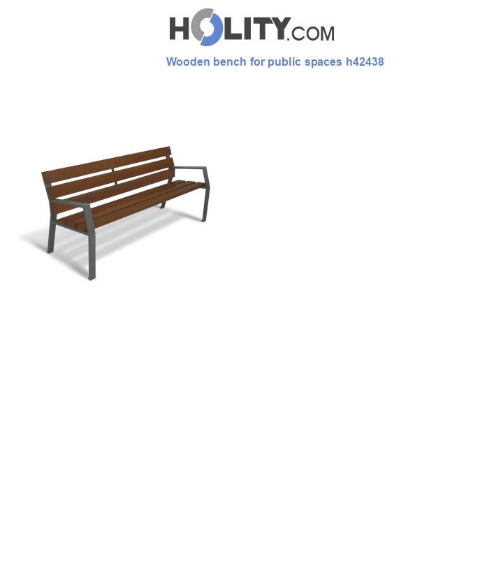Wooden bench for public spaces h42438