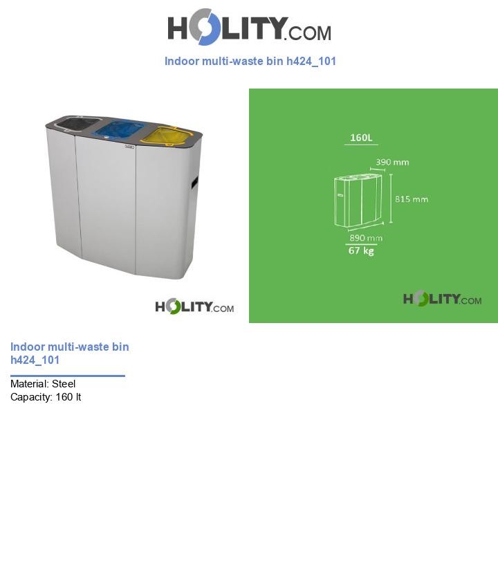 Indoor multi-waste bin h424_101
