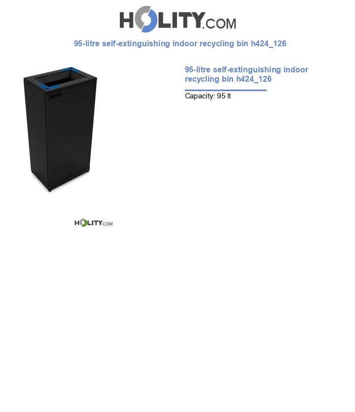 95-litre self-extinguishing indoor recycling bin h424_126