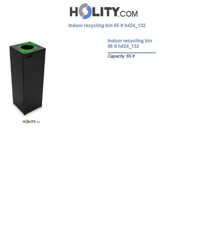 Indoor recycling bin 65 lt h424_132