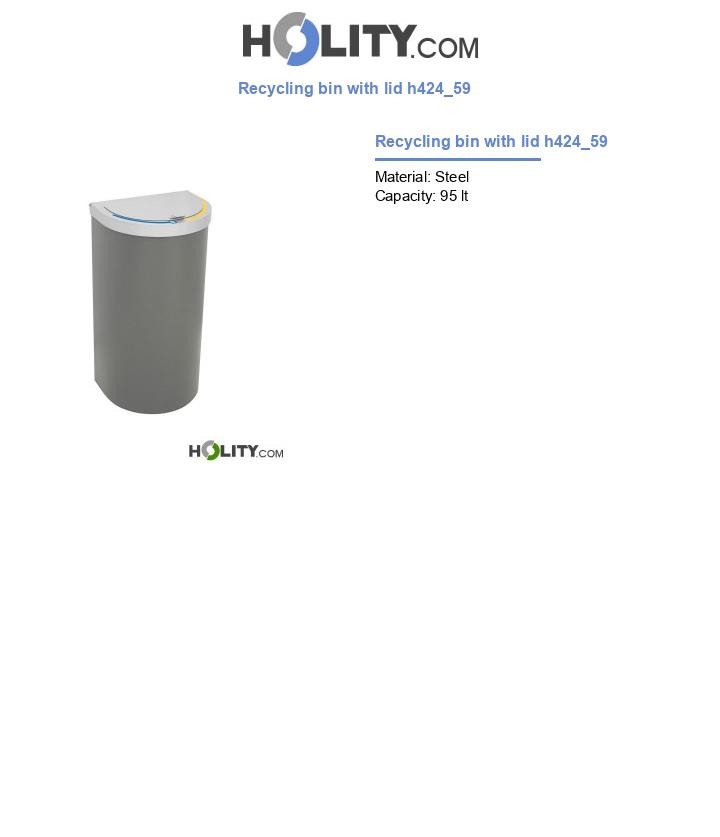 Recycling bin with lid h424_59