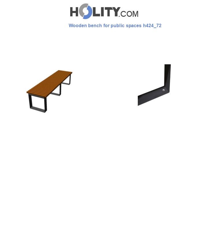 Wooden bench for public spaces h424_72