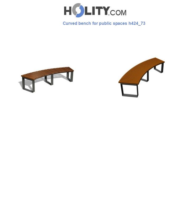 Curved bench for public spaces h424_73