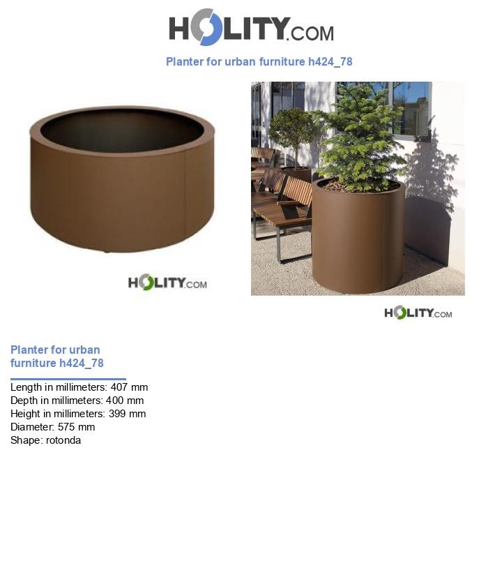 Planter for urban furniture h424_78