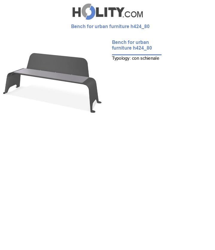 Bench for urban furniture h424_80