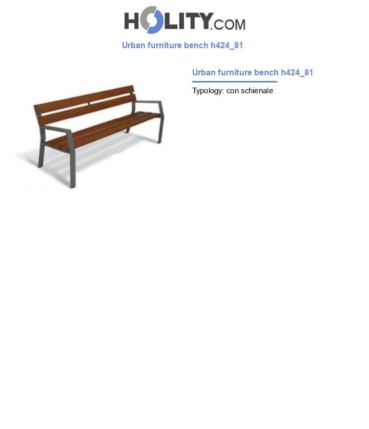 Urban furniture bench h424_81
