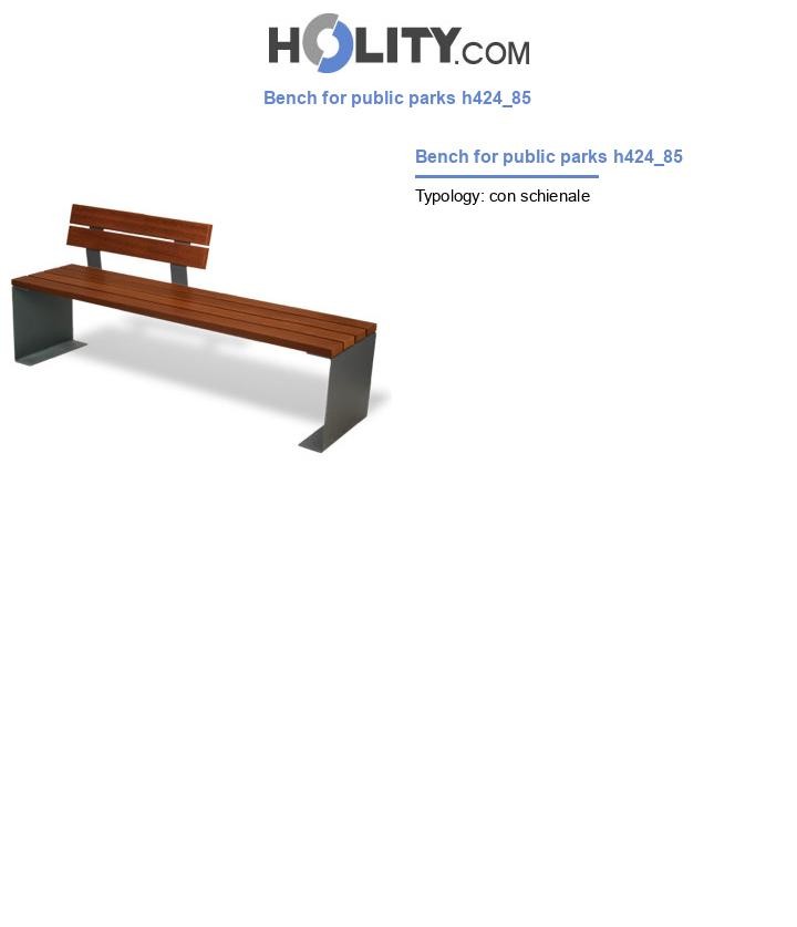 Bench for public parks h424_85