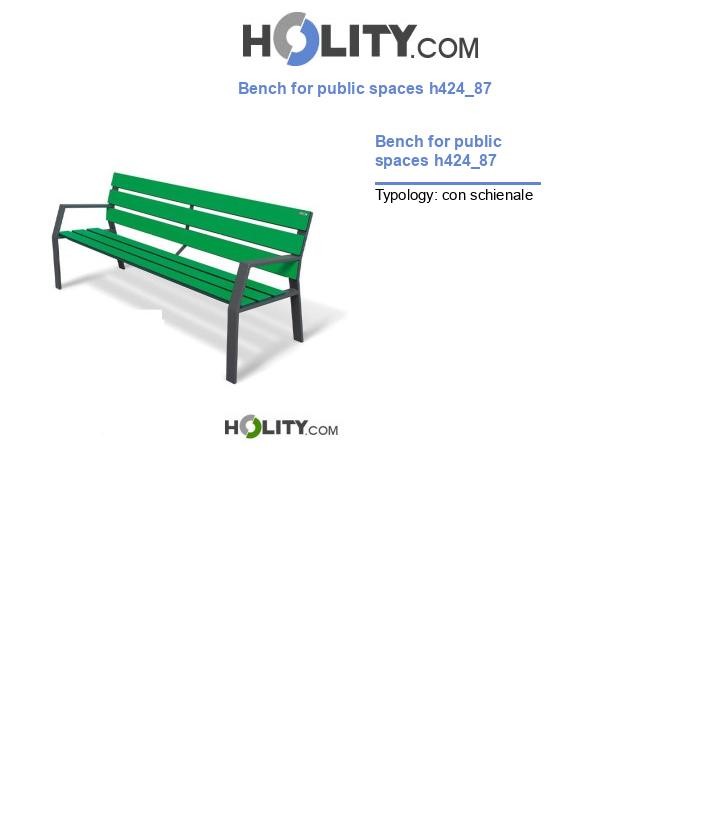 Bench for public spaces h424_87