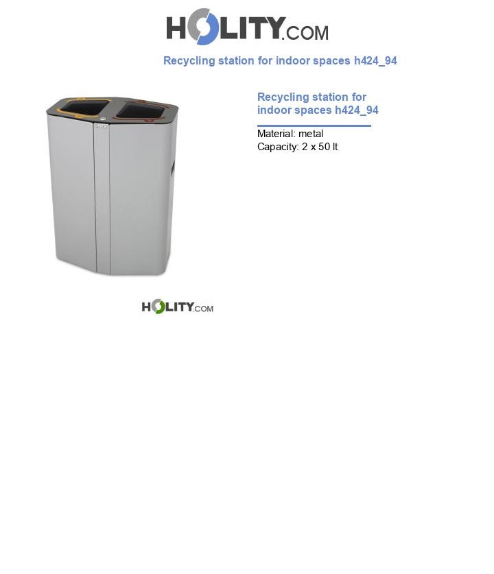 Recycling station for indoor spaces h424_94