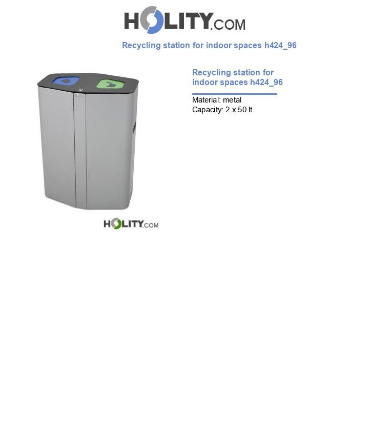 Recycling station for indoor spaces h424_96